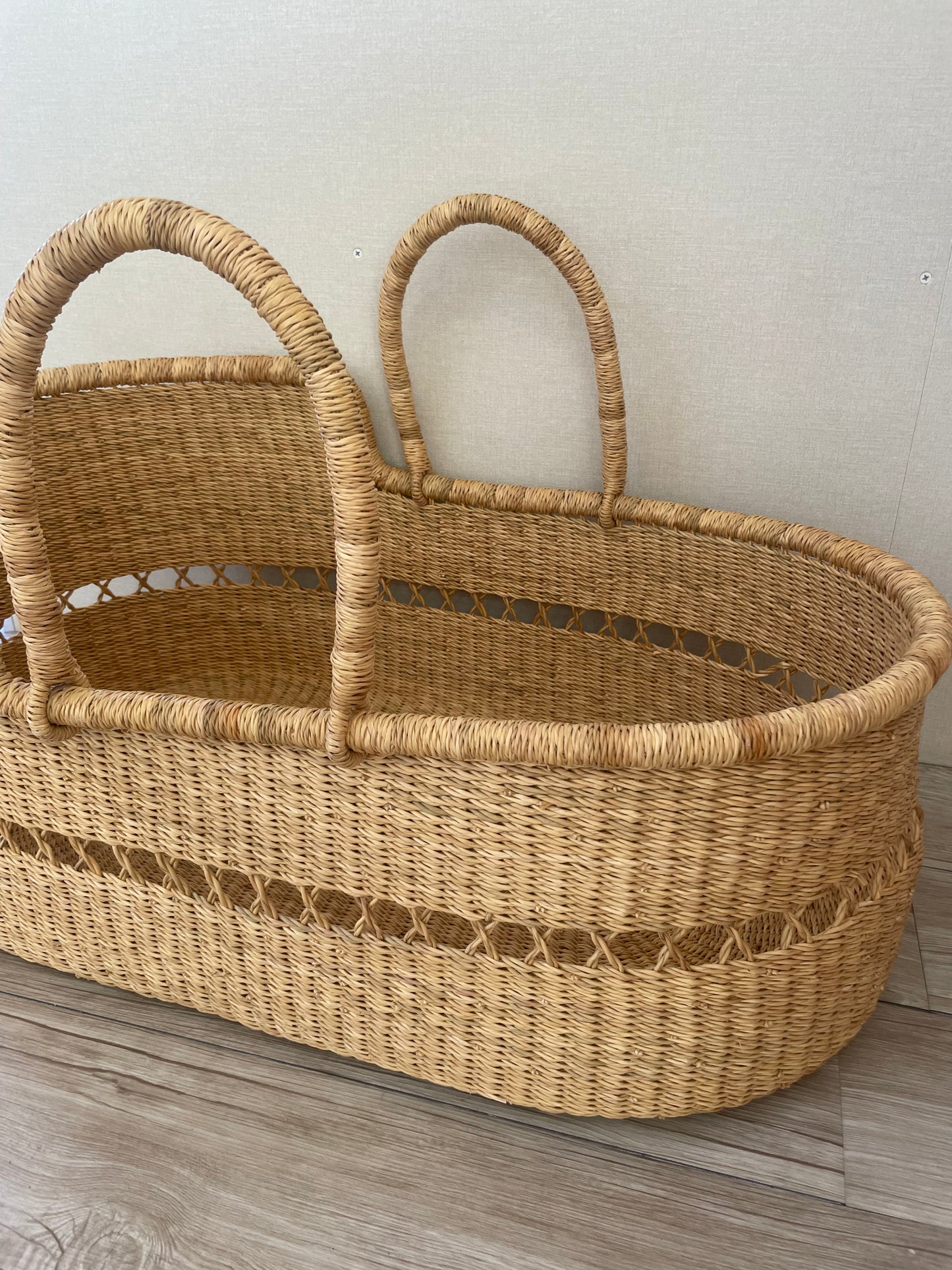 透かし編みレザー無し/ナチュラルクーファン  訳あり