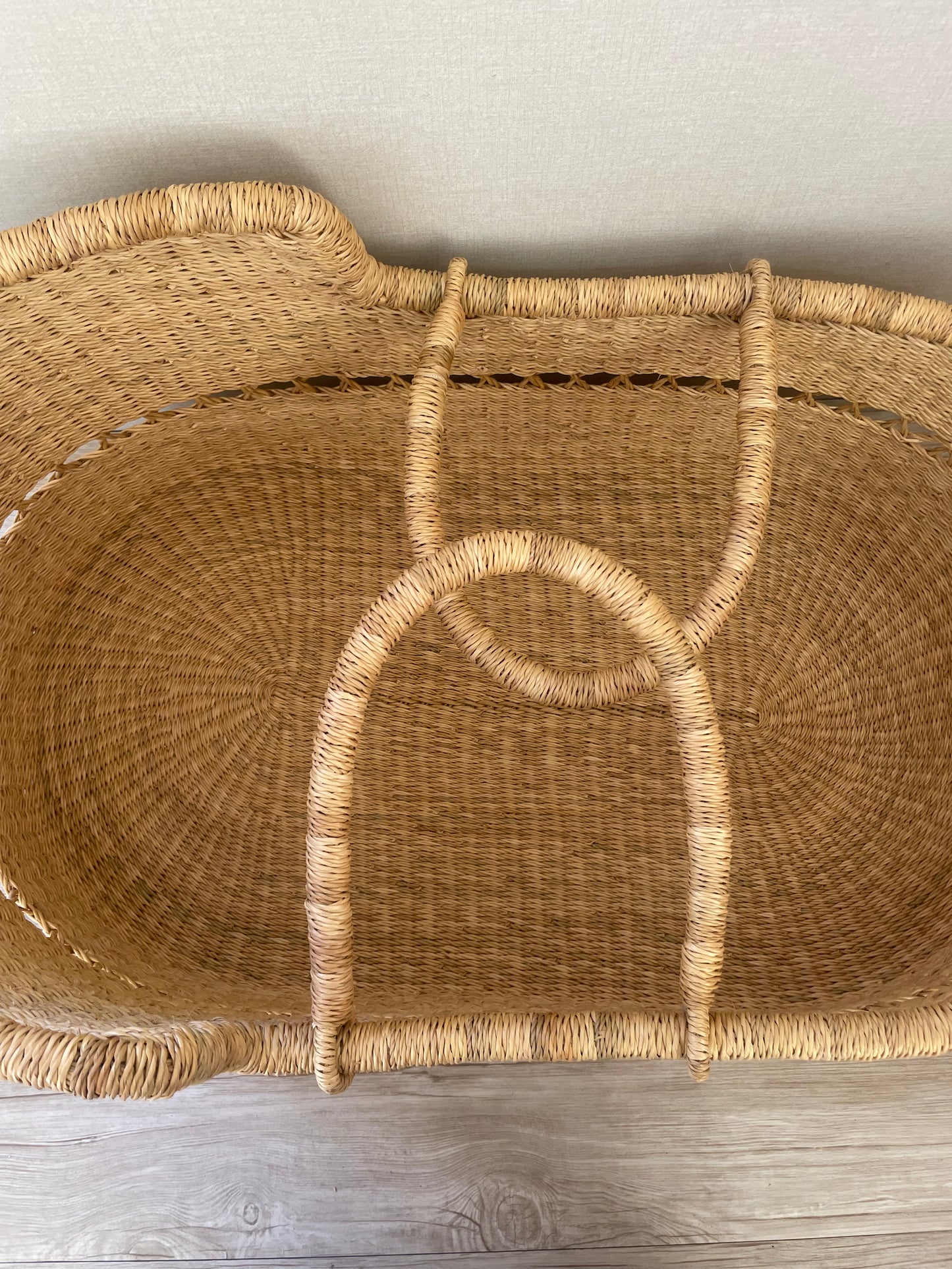 透かし編みレザー無し/ナチュラルクーファン  訳あり